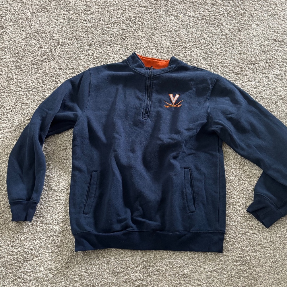 University of Virginia UVA half zip sweatshirt
